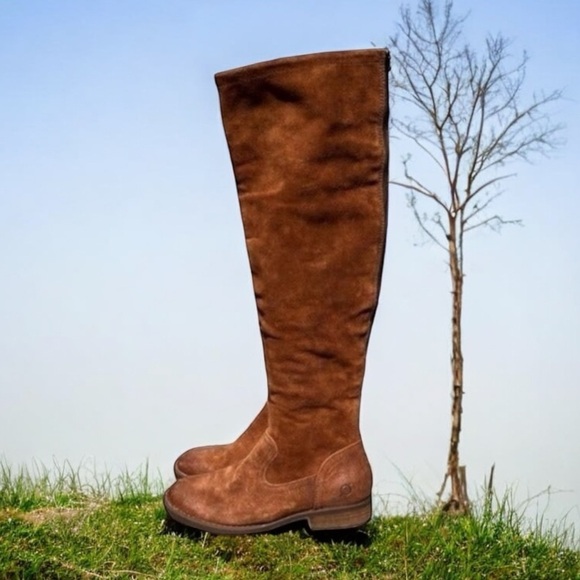 🌻NEW Born Borman Knee High Distressed Rust Copper Leather Boots Size 6 - Picture 1 of 13